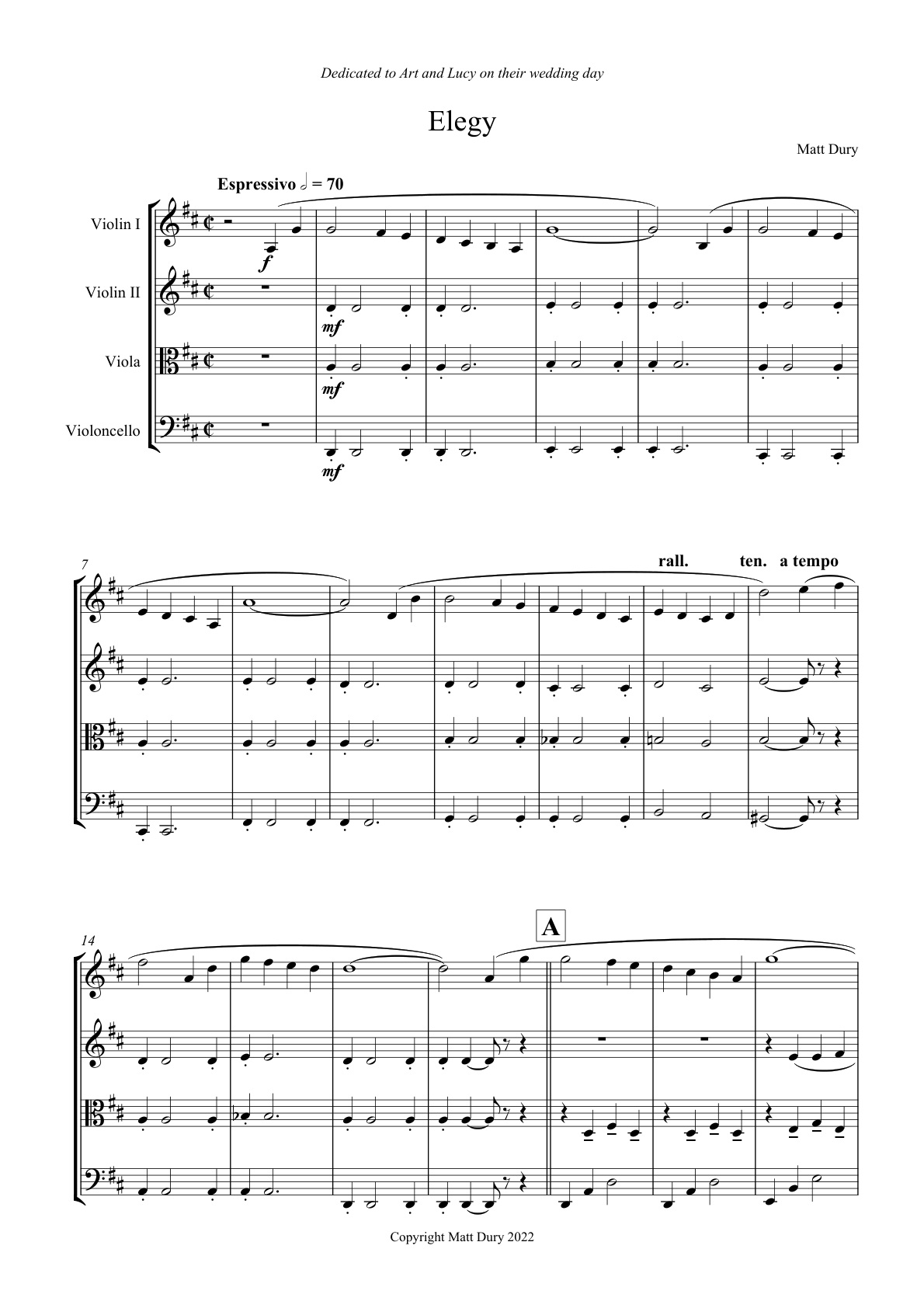 First page of Elegy